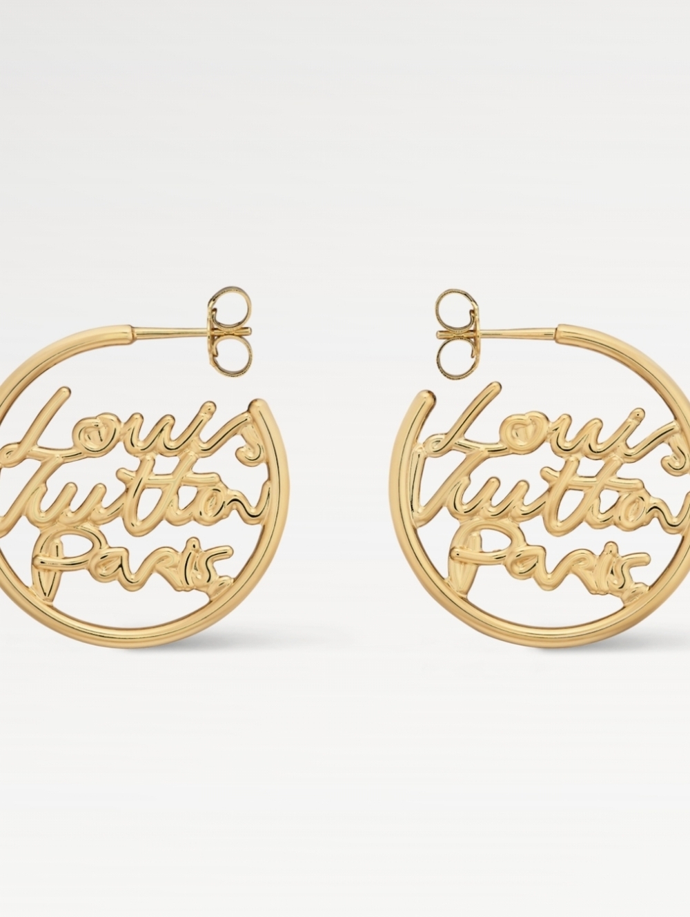 SCRIPT Gold Hoop Earrings EXACT As LUXURY Brand 🔥👍🫦comes With Special Gift🎁